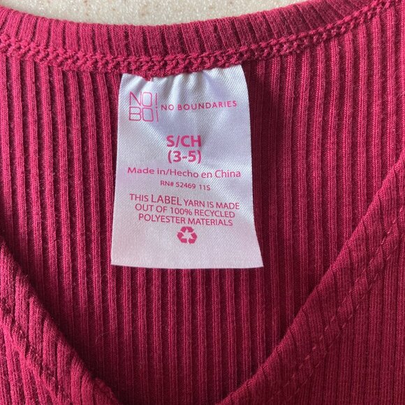 No Boundaries NWT Tank Top Women Size Small Maroon Buttons - Picture 8 of 10